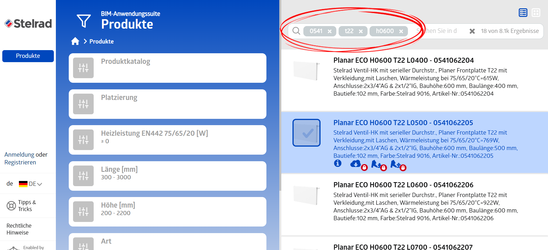 Product Selector